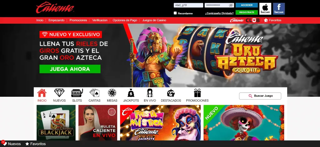 caliente casino online