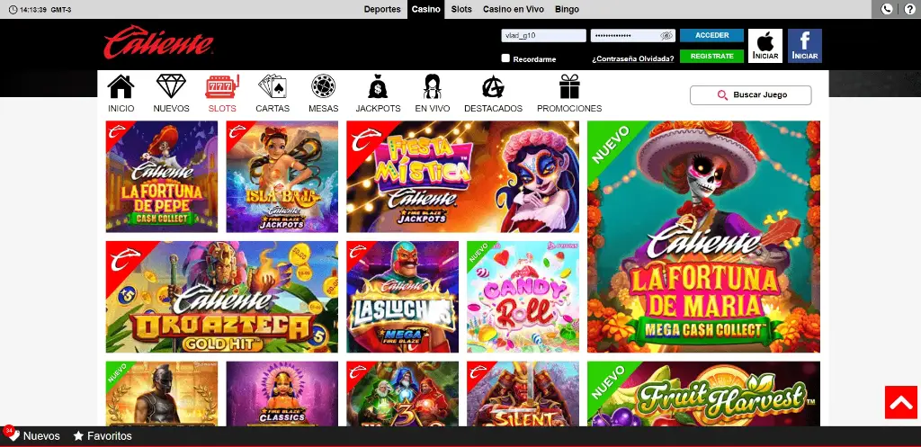 caliente casino slots